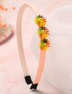 H701 Colorful Flowers Fabric Covered Head Band - Iris Fashion Jewelry