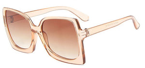 S65 Translucent Beige Square Frame Fashion Sunglasses - Iris Fashion Jewelry