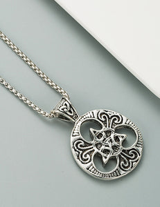 N330 Silver Tribal Design Necklace - Iris Fashion Jewelry