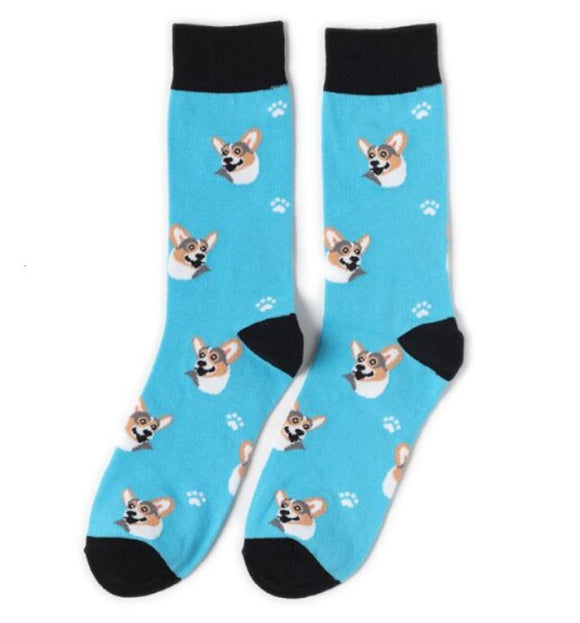SF977 Light Blue Puppy Dog Socks - Iris Fashion Jewelry