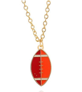 L526 Gold Football Necklace - Iris Fashion Jewelry