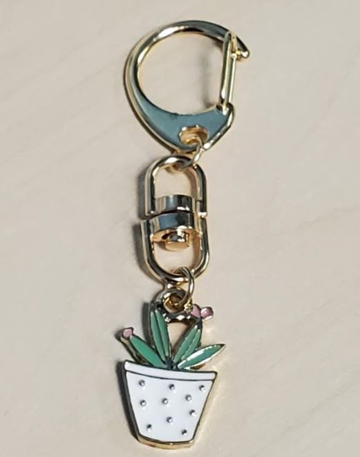 L280 Gold Cute Plant Zipper Pull - Iris Fashion Jewelry