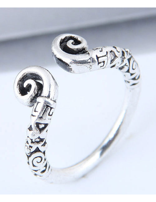 TR38 Silver Decorated Toe Ring - Iris Fashion Jewelry