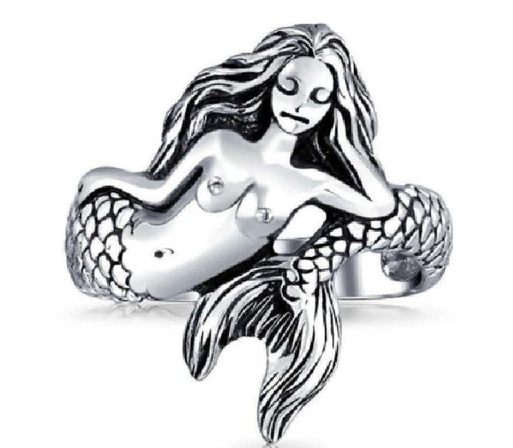 R21 Silver Mermaid Ring - Iris Fashion Jewelry