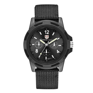 W261 Black Band Tactical Quartz Watch - Iris Fashion Jewelry