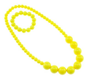 L17 Yellow Beaded Necklace & Bracelet Set - Iris Fashion Jewelry