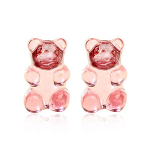 L425 Light Pink Gummy Bear Earrings - Iris Fashion Jewelry