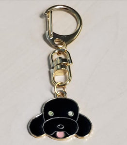 *L325 Black Poodle Puppy Dog Zipper Pull - Iris Fashion Jewelry