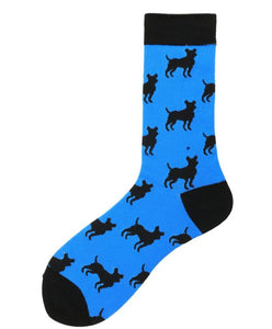 SF643 Fashion Blue Puppy Dog Socks - Iris Fashion Jewelry