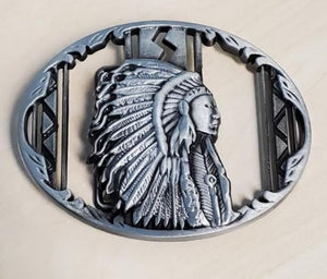 BU190 Native American Belt Buckle - Iris Fashion Jewelry