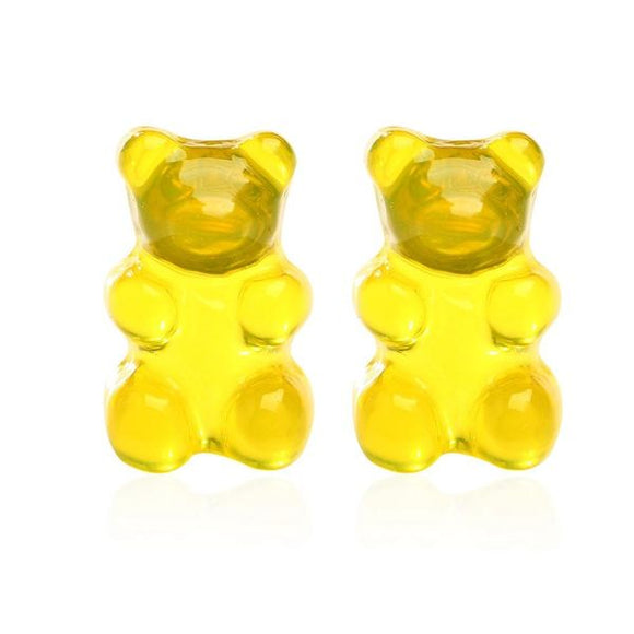 L428 Yellow Gummy Bear Earrings - Iris Fashion Jewelry