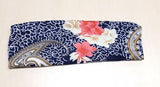 H82 Navy Blue Floral Wide Head Band - Iris Fashion Jewelry