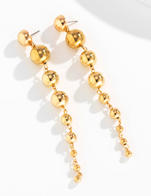 E1575 Gold Cascading Dangle Earrings - Iris Fashion Jewelry