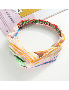 H104 Multi Color Stripes Hair Band - Iris Fashion Jewelry
