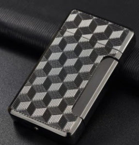 LT35 Gun Metal Cube Design Lighter - Iris Fashion Jewelry