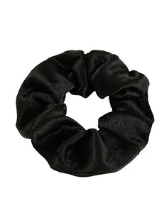 H551 Black Sateen Hair Scrunchie - Iris Fashion Jewelry