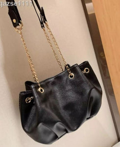 PB180 Black Gold Chain Purse - Iris Fashion Jewelry