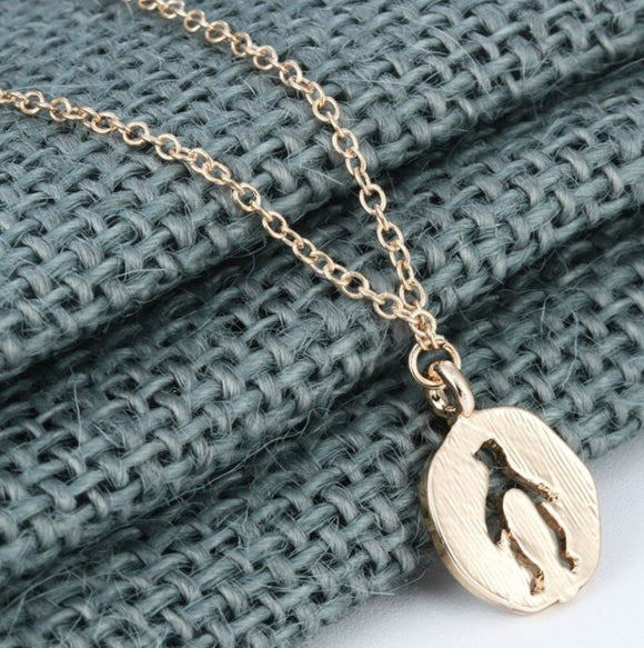 N636 Gold Dainty Penguin Necklace with Free Earrings - Iris Fashion Jewelry