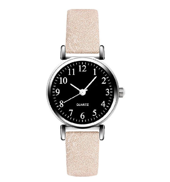 W547 Beige Band Small Face Collection Quartz Watch - Iris Fashion Jewelry