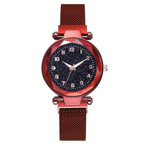 W187 Red Midnight Mesh Collection Quartz Watch - Iris Fashion Jewelry