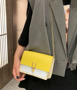 PB202 Yellow Beige White Shoulder Bag - Iris Fashion Jewelry