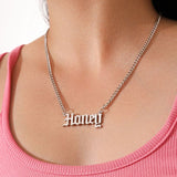 N771 Silver "Honey" Necklace with FREE Earrings - Iris Fashion Jewelry