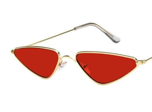 S425 Gold Metal Frame Red Lens Fashion Sunglasses - Iris Fashion Jewelry