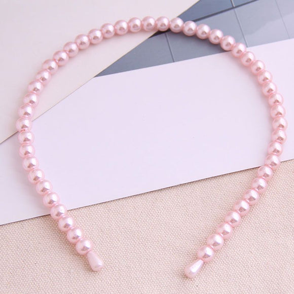 H219 Pink Pearl Hair Band - Iris Fashion Jewelry