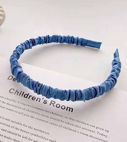 H752 Denim Blue Sateen Hair Band - Iris Fashion Jewelry