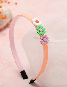H703 Colorful Daisy Fabric Covered Head Band - Iris Fashion Jewelry