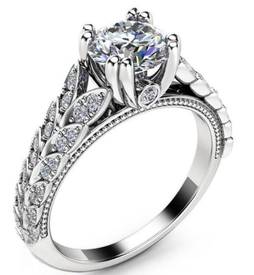 R59 Silver Gemstone Decorated Ring - Iris Fashion Jewelry