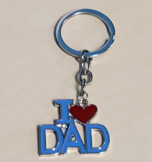 K133 I Love Dad Blue Keychain - Iris Fashion Jewelry