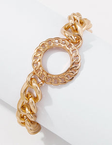 B1184 Gold Chain Link Bracelet - Iris Fashion Jewelry