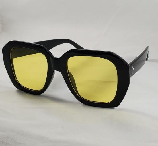 S473 Black Frame Yellow Lens Fashion Sunglasses - Iris Fashion Jewelry