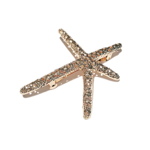 H620 Gold Starfish Hair Clip - Iris Fashion Jewelry