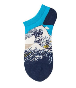 SF780 Blue Tidal Wave Low Cut Socks - Iris Fashion Jewelry