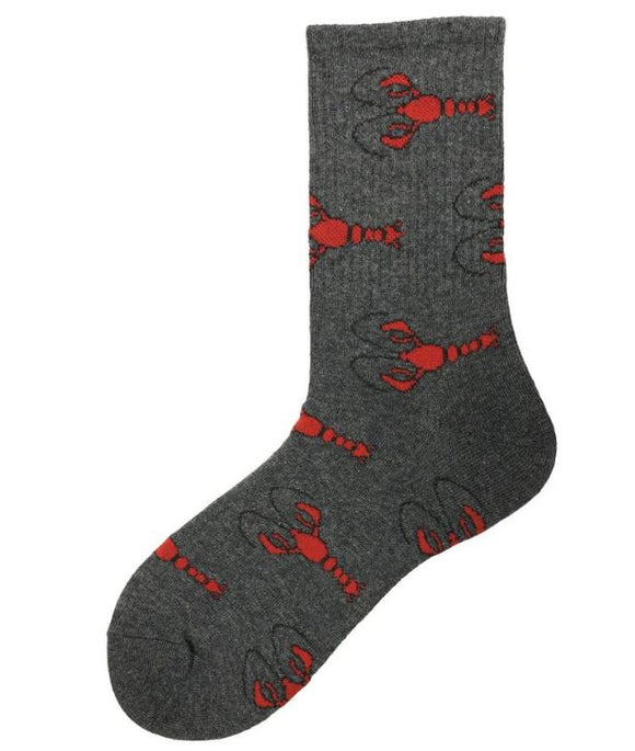 SF917 Gray Lobster Socks - Iris Fashion Jewelry