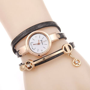 W195 Gold Black Wrap Collection Quartz Watch - Iris Fashion Jewelry