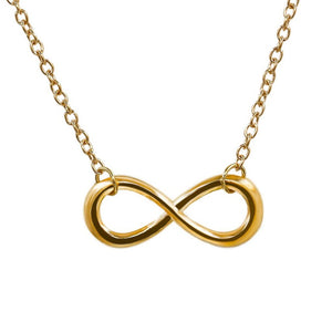 N143 Gold Infinity Symbol Necklace with Free Earrings - Iris Fashion Jewelry