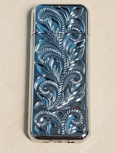 LT65 Silver Embossed Lighter - Iris Fashion Jewelry