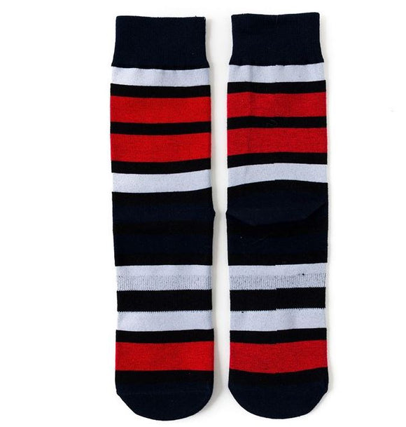 SF799 Red Black Gray Stripe Socks - Iris Fashion Jewelry