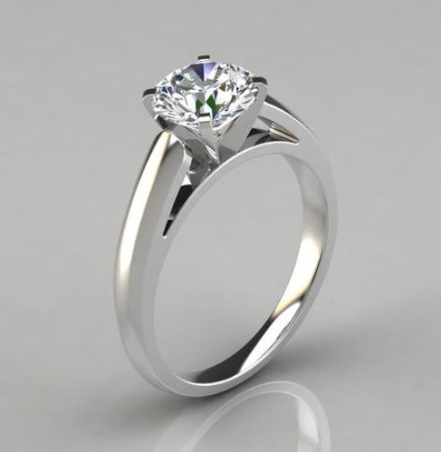 R06 Silver Simple Rhinestone Ring - Iris Fashion Jewelry