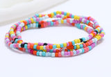 B1076 Pastel Multi Color Seed Beads Strand Bracelet - Iris Fashion Jewelry