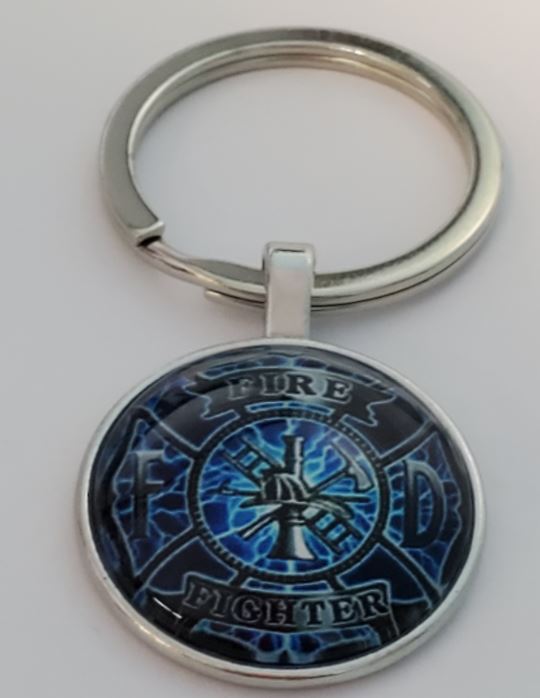 K80 Silver Firefighter Keychain - Iris Fashion Jewelry