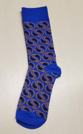 SF533 Blue Yin Yang Design Socks - Iris Fashion Jewelry