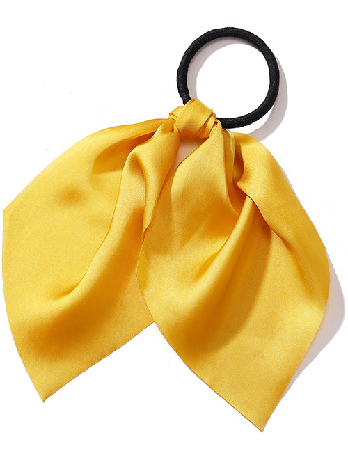 H30 Golden Yellow Bow Hair Tie - Iris Fashion Jewelry
