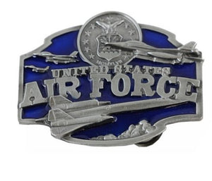 BU90 Blue United Sates Air Force Belt Buckle - Iris Fashion Jewelry