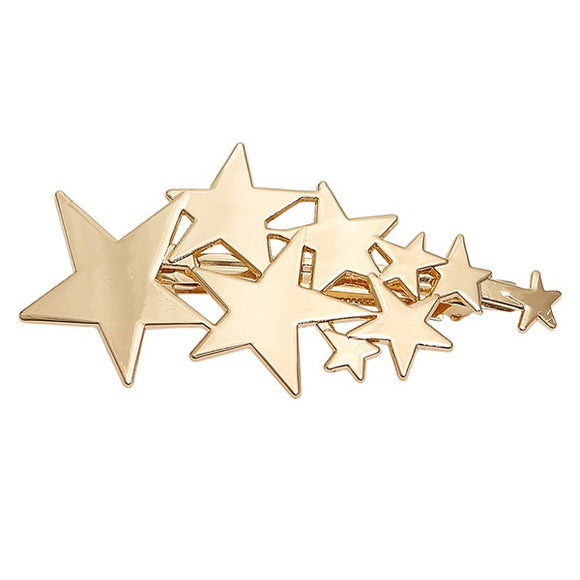 H629 Rose Gold Star Cluster Hair Accessory - Iris Fashion Jewelry