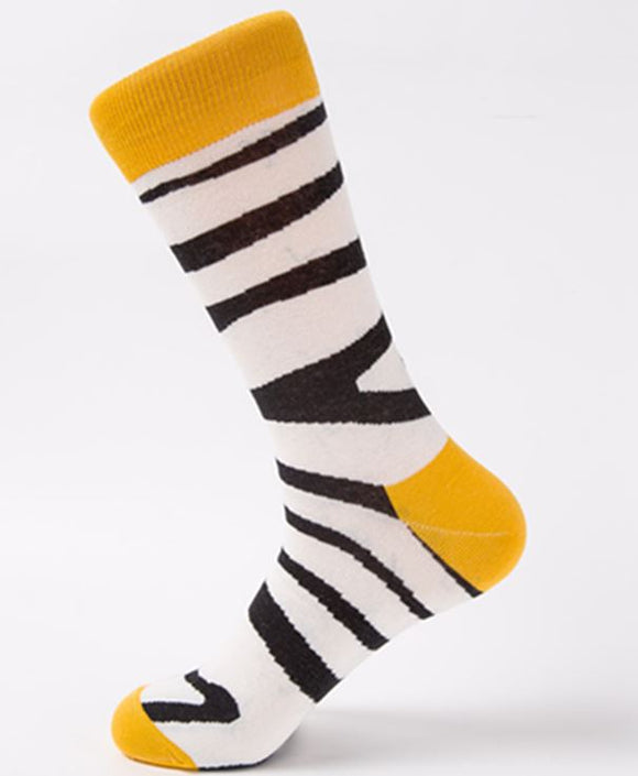 SF509 Black & White Zebra Stripes Socks - Iris Fashion Jewelry