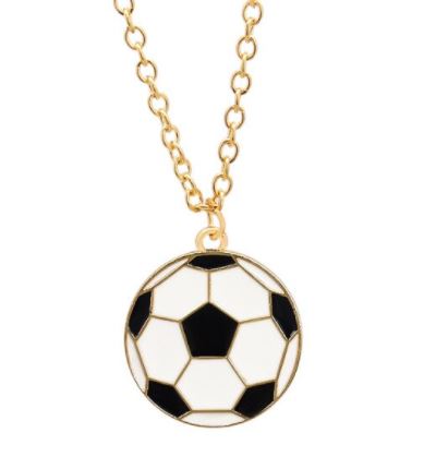 L531 Gold Soccer Ball Necklace - Iris Fashion Jewelry